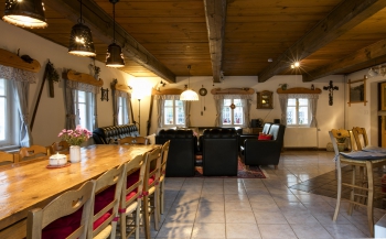 Living room with kitchen