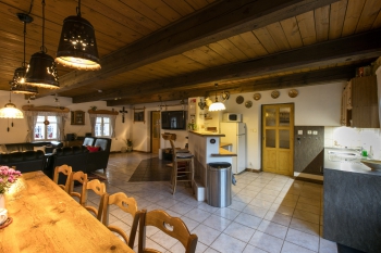 Living room with kitchen