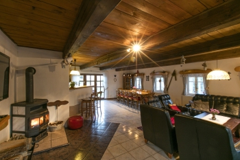 Living room with kitchen